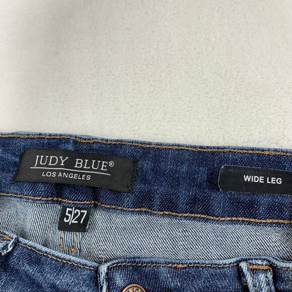 Judy Blue Womens Jeans 5 / 27 Wide Leg High Rise Crop Ankle Medium Wash JB88592 - Picture 4 of 11